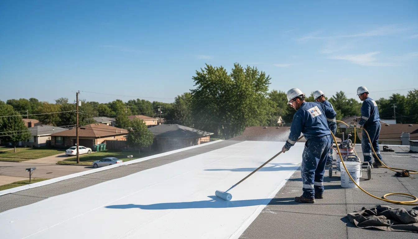 Commercial roof coating in Portage, WI near me